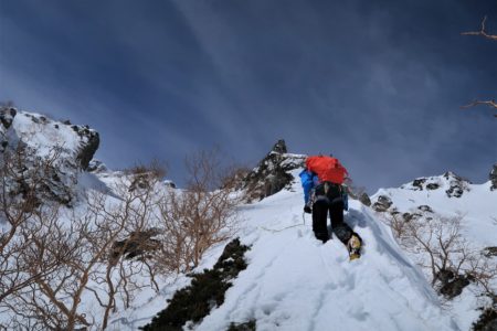 12月30日 雪山登山 宝剣岳 2931mサギダル尾根１日間